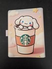 Pink white Cinnamoroll Coffee Cup Faux Leather A5 6-ring Binder W  Strap
