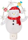 Charming 7 75-inch Led Snowman Bubble Night Light With Multicolor Garland