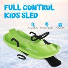 Downhill Derby Kids Steerable Snow Sled  Green