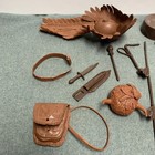 Lot Of Vintage Marx Chief Cherokee Geronimo Johnny West Indian Accessories Brown