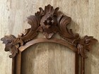 Antique Victorian Black Forest 21   x 11    Ornate Carved Wood Leaf   Flower Frame