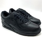  new  Men Nike Air Max 90 Leather Black   Black   Black  cz5594-001      