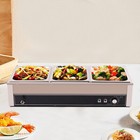 3 Pan Electric Food Warmer Steam Table Buffet Bain Marie Countertop Commercial