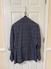 Hart Schaffner Marxhartflex Navy Plaid Sport Coat Size Xl