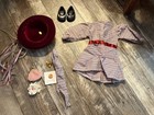 Pleasant Company Samantha American Girl 18 In Outfit Lot Dress Hat Shoes 6pc
