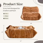  Bean Bag foot Rest fireside Chair Memory Foam Lazy Ottoman Luxury Velvet-brown