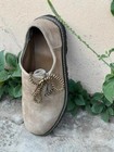 Mens Light Cream Suede Leather Shoes Bavarian Octoberfest Shoes With Rubber Sole