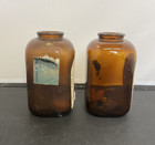 Set Of 2 Vintage Levi Garrett   Sons Tobacco Scotch   Rappee Snuff Brown Bottles