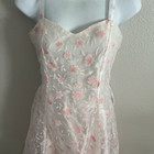 Y2k Youth Girls Formal Chiffon Cherry Blossom Blush Pink Dress Sweet Kids Sz 14
