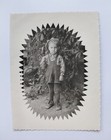 1940s Soviet Ussr Boy Cigarette Lighter Photo Unusual Starburst Cutout 84x110mm