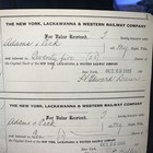 1925 New York  Lackawanna   Western Railroad Co Stock Transfer Certificates