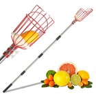13ft Fruit Picker Tool  Stainless Steel Adjustable Fruit Picker With Basket