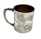 Knowles American Acid Etched Floral Sterling Cup