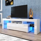 63 In Tv Stand For 75 Inch Tv Modern Tv Cabinet W 16 Color Led Light 2 Drawers