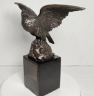 Antique Bronze Bald Eagle Dedicated To Norman Chandler Publisher La Time 1922-72