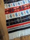 Vintage 69x41 Felted Wool Blanket Rug Native American Indigenous Tribal