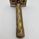 Rare 1920s Gillette Bostonian  gold Tone  Safety Razor  Case  Blade Holder   