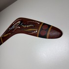 Australian Bunabiri Wooden Boomerang 12  Aboriginal Art Hand Painted