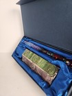 Vtg Stained Glass Slag Art Kaleidoscope Glitter Liquid Wand Tube With Box