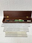 Vintage Keuffel   Esser K e Leroy Lettering Set Drafting Kit In Orig Wooden Case