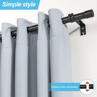 Black Curtain Rods Windows 30 To 46 Inch Heavy Duty 1 Inch Rod Adjustable Window