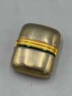 Vintage Gucci Italy Gold Tone Pill Box Trinket Case Green Enamel Box 1970   80s