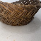 Large Vintage Woven Rattan Wicker Basket With Handle Unbranded