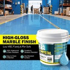 Epoxy Colored Sand Floor Paint Self Leveling Gloss Navy Blue Non-slip Concrete