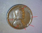 1920 Lincoln Cent  Defective Planchet    lamination Both Sides    us Error Coin