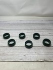 Vintage Mid Century Lot Of 6 Green Plastic Napkin Rings Dining
