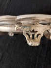 Antique Vintage Pairpoint 12  Silver Plate Footed Meat Platter W  Juice Well