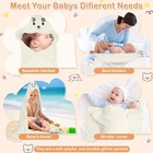 4 Pcs Baby Towels Set  32x32 In Hooded Bath Towel And 3 Pcs Baby Washcloths F   