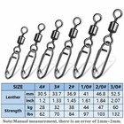 50 200pc Fishing Rolling Swivel With Safety Snap Quick Change Fishing Power Clip