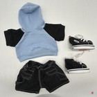 Build A Bear Extreme Sports Hoodie Black Jeans Shoes Skater Boy Teddy Outfit Set