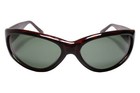 Old Stock Y2k True Vintage Wrap Around Oval Shape Green Lens Tortoise Sunglasses