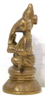 Vintage Heavy Solid Brass Ganesha Statue 4 5  Elephant God India Ganesh Idol