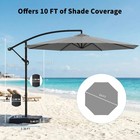 Slsy 10ft Grey Cantilever Offset Patio Umbrella With Base Patio    360  rotation