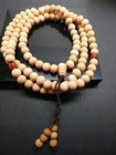 Fragrant  White Wood Yoga Meditation Prayer Beads Mala Necklace 30  With Box 