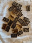 Metal Bronze Brass Rune Set In Wooden Box  24   1  Elder Futhark Runes Gift