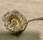 Vintage Tea Strainer Godinger Silver Plate Raised Pattern Olde Bouquet