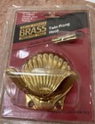 Vintage Gatco Wall Hook Solid Forged Brass Twin-prong Shell Collection Mounting