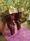 Vintage Style  Wood  Shabby Chic  Scroll Corbels  Brackets Pair  Handcrafted