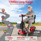 Eoeotwo Folding 4 Wheel Mobility Scooters For Senior Adult Max Load 419lbs