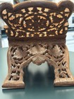 Vintage Carved Wood Book Holder Folding Display Stand Bibles Cookbooks