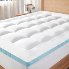 King Mattress Topper  Plush Pillow Top Mattress Topper For Back Pain Relief  Ext