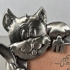 Cat Picture Frame Metal Pewter Look Free Standing 5 x 3 5  Photo  Heavy