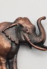 Elephant Brooch Pin Vtg Antiqued Bronze Tone Realistic Detailed Matte Finish