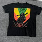 Zion Rootswear T-shirt Mens Size L Black Bob Marley Kaya Tour 1978 Graphic Tee