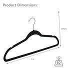 10 Super Slim Velvet Huggable Hangers In Black