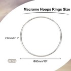 20 Pcs Dream Catcher Rings metal Floral Hoops 3 Inch Macrame Hoops Ring silver